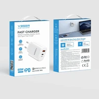Punjač VEGER CPD65E, 2 porta, USB-A/USB-C, QC3.0/PD3.0, bijeli