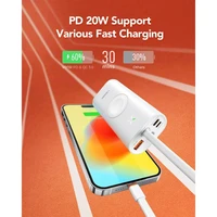 Powerbank VEGER MagFan 10.000 mAh, s ugrađenim kablom i punjačem za Apple Watch, bijeli Powerbank VEGER MagFan 10.000 mAh, s ugrađenim kablom i punjačem za Apple Watch, bijeli