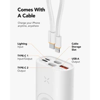 Powerbank VEGER MagFan 10.000 mAh, s ugrađenim kablom i punjačem za Apple Watch, bijeli Powerbank VEGER MagFan 10.000 mAh, s ugrađenim kablom i punjačem za Apple Watch, bijeli