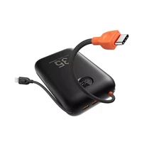 Powerbank VEGER, s ugrađenim kablovima, 30.000 mAh, crni Powerbank VEGER, s ugrađenim kablovima, 30.000 mAh, crni