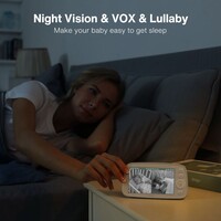 Baby monitor VAVA Baby Nanny, pametni, s HD ekranom i noćnim vidom, VA-IH019