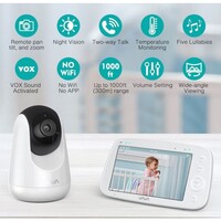 Baby monitor VAVA Baby Nanny, pametni, s HD ekranom i noćnim vidom, VA-IH019
