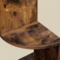 Polica VASAGLE, kutna, LBC20BX, 20 × 20 × 3.8 cm, rustikalna, smeđe