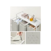 Košara za rublje VASAGLE, s 3 odjeljka, bijela