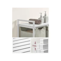 Košara za rublje VASAGLE, s 3 odjeljka, bijela