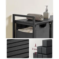 Košara za rublje VASAGLE, s 3 odjeljka, crna