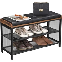 Klupa za cipele VASAGLE EKHO, umjetna koža, nosivost 90 kg, 80 × 30 × 48 cm