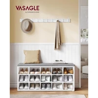 Klupa VASAGLE, za cipele, s mekanim jastučićem, 30 × 105 × 48 cm, bijela