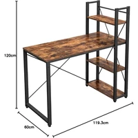 Radni stol VASAGLE, industrijski stil, 120 × 60 × 75 cm