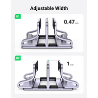 Stalak UGREEN, za prijenosno računalo, dvojni, vertikalni, aluminijski