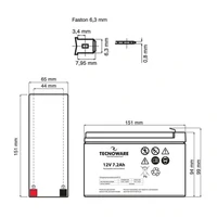 Baterija / akumulator TECNOWARE 12V 7.2Ah