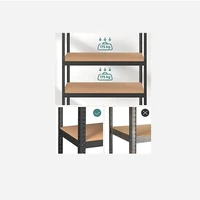 Polica SONGMICS, 60 × 120 × 200 cm, smeđe-crna