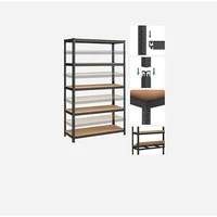 Polica SONGMICS, 60 × 120 × 200 cm, smeđe-crna