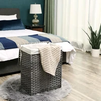 Košara za rublje SONGMICS, ratan, 90 L, siva