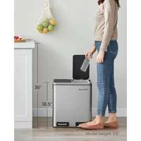 Kanta za otpad SONGMICS, 2 × 15 L, za razdvajanje otpada
