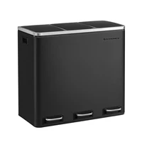 Kanta za otpad SONGMICS, 3 × 18 L, crna, za razdvajanje otpada