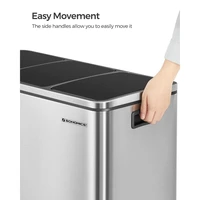 Kanta za otpad SONGMICS, 3 × 18 L, srebrno-crna, za razdvajanje otpada