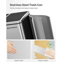 Kanta za otpad SONGMICS, 3 × 18 L, srebrno-crna, za razdvajanje otpada