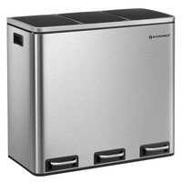 Kanta za otpad SONGMICS, 3 × 18 L, srebrno-crna, za razdvajanje otpada