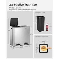 Kanta za otpad SONGMICS, 2 × 30 L, za razdvajanje otpada