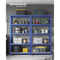 Polica SONGMICS GLR050Q01, 200 × 100 × 50 cm, smeđe-plava
