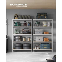 Polica SONGMICS GLR060E01, 60 × 120 × 200 cm, smeđe-srebrna