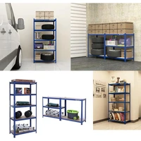 Polica SONGMICS GLR30Q, 150 × 75 × 30 cm, smeđe-plava