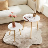 Stolić SONGMICS LET07WN, 2kom, za dnevni boravak, bijeli, 45 × 50 × 45 cm