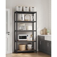 Polica SONGMICS GLR050B11, 50 × 100 × 200 cm, prirodno-crna