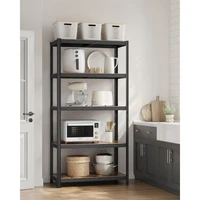 Polica SONGMICS GLR050B11, 50 × 100 × 200 cm, prirodno-crna