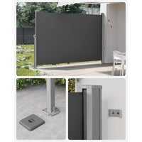 Suncobran SONGMICS GSA160TG, bočni, 160 × 300 cm, antracit