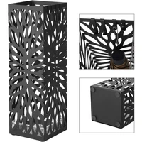 Stalak za kišobrane SONGMICS LUC48B, metalni, s kukama i posudom za kapanje