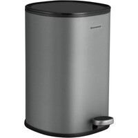 Kanta za otpad SONGMICS, čelična, pedalna, 5 litara, siva