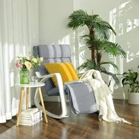 Stolica za ljuljanje SONGMICS, breza, prirodna, tamnosiva