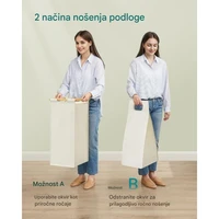 Košare za rublje SONGMICS, bijele, 2kom, 100 L