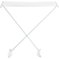 Stalak za rublje RAYEN, čelični, mat bijeli, 90×53,5×82 cm, 003311