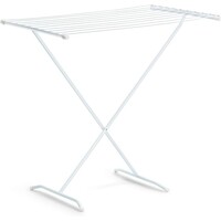 Stalak za rublje RAYEN, čelični, mat bijeli, 90×53,5×82 cm, 003311