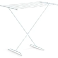 Stalak za rublje RAYEN, čelični, mat bijeli, 90×53,5×82 cm, 003311