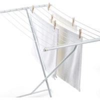 Stalak za rublje RAYEN, čelični, mat bijeli, 90×53,5×82 cm, 003311