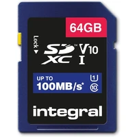 Memorijska kartica SDXC 64GB, INTEGRAL, High Speed, V10, UHS-I U1, do 100MB/s