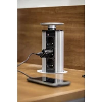 Utičnica GTV, ugradbena, 3x230V, Ø100mm