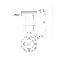 Svjetiljka GTV ALFA-O, podna vanjska, 1xGU10 230V IP67 Svjetiljka GTV ALFA-O, podna vanjska, 1xGU10 230V IP67