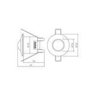 Senzor pokreta GTV IR, ugradbeni, stropni, 360°