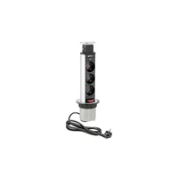 Utičnica GTV, ugradbena, 3x220V, Ø60mm, siva