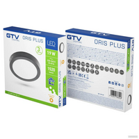 LED panel GTV 19W, 1520lm, 4000K, nadgradni, okrugli, crni