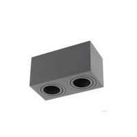 Svjetiljka GTV AVEIRO DUO BIS, stropna, 2xGU10, kvadratna, crna