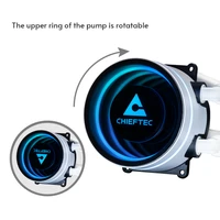 Vodeno hlađenje CHIEFTEC Iceberg 240mm, A-RGB, za Intel/AMD procesore, bijelo