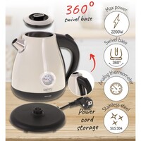 Kuhalo za vodu CAMRY, s termometrom, 1.7L, 2200W, CR1344CR, krem