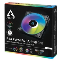 Ventilator ARCTIC P14 PWM PST A-RGB, 140mm, 4-pin, crni