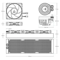 Vodeno hlađenje ARCTIC LIQUID FREEZER III PRO, 360mm, A-RGB, crni, za INTEL/AMD procesore